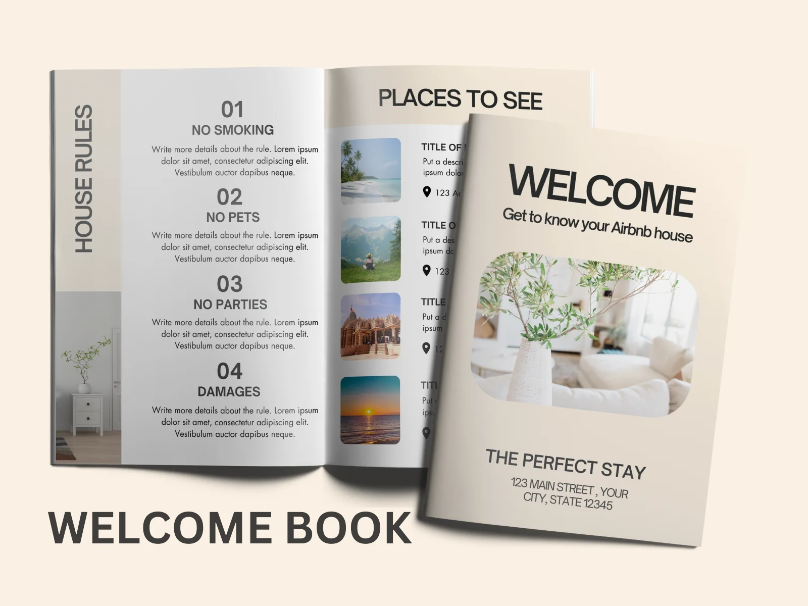 Woo Product Template 5 Airbnb Welcome Book Template