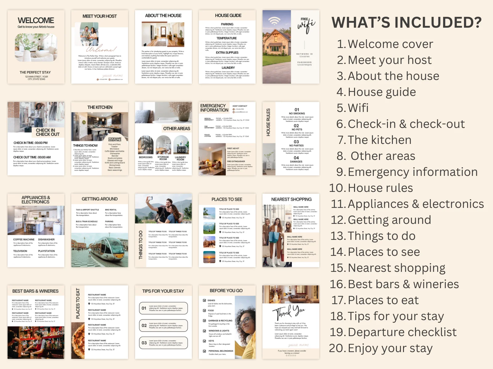 Airbnb Welcome Book Template 4 Airbnb Welcome Book Template