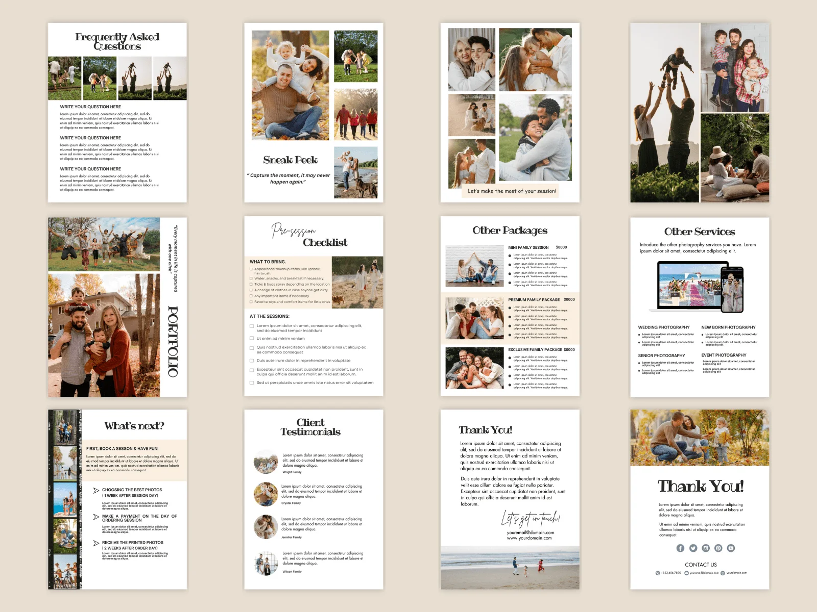 Photography Welcome Guide | Family Photography Style Guide | Photographer Pricing Template | Client guide for photographers | Family Session 6 Family-Session-Guide-6